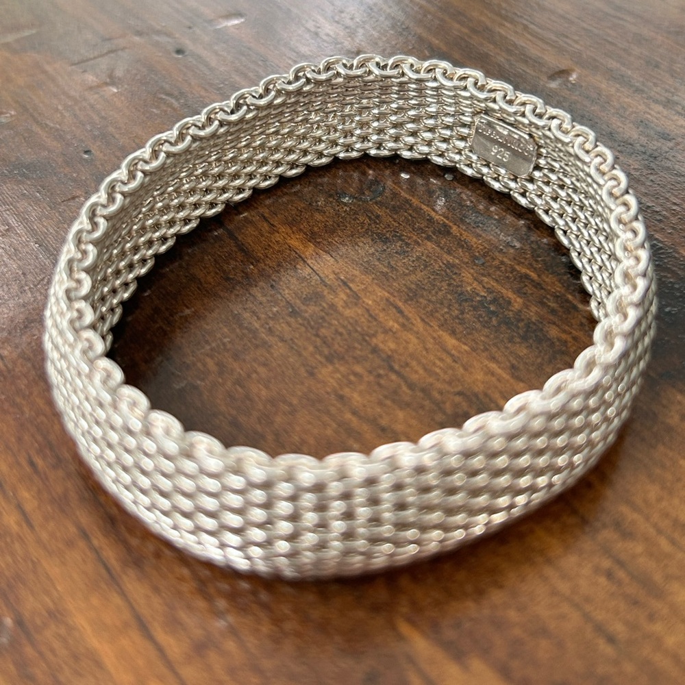 Vintage Tiffany & Co. Sterling Silver Somerset Mesh Bracelet